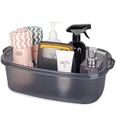 Large Cleaning Supplies Caddy Portable Shower Basket Supply Organizer with Handle Plastic Bucket ...