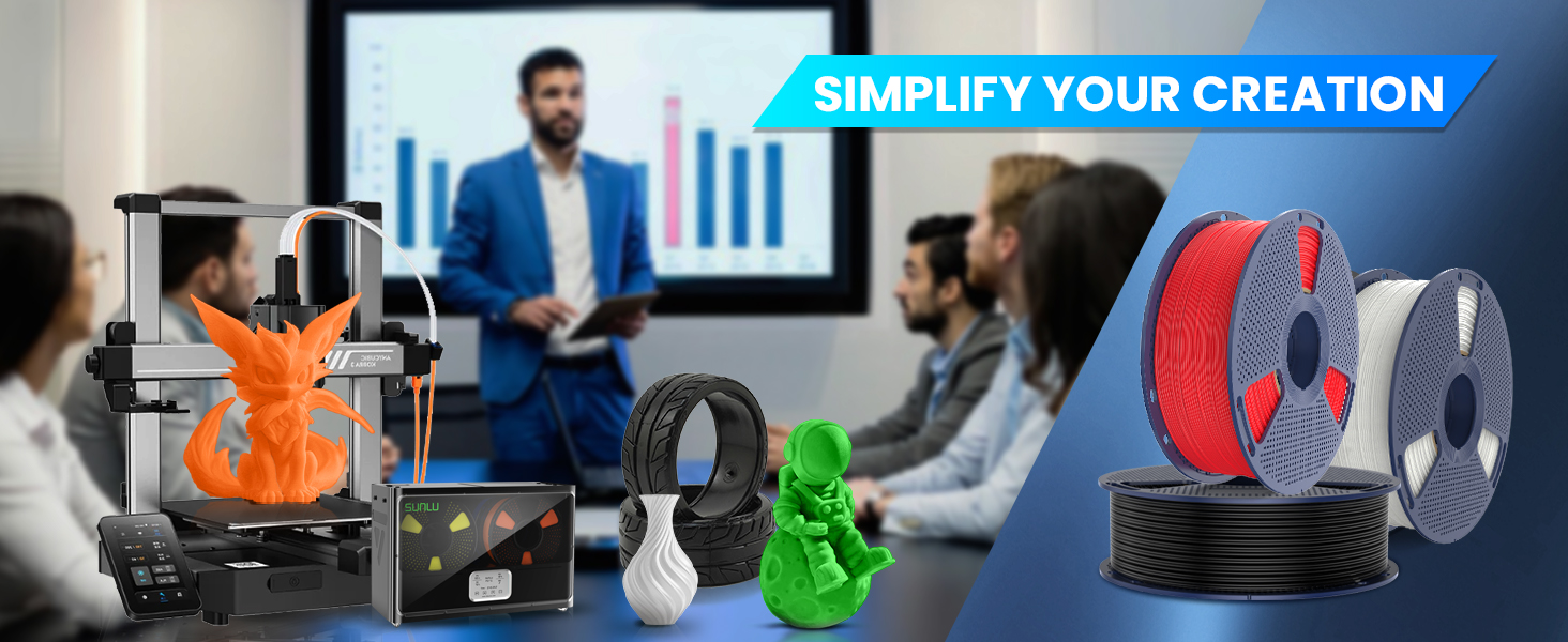 SUNLU TPU 3D Printer Filament 1.75mm Suitable for Most FDM 3D Printers