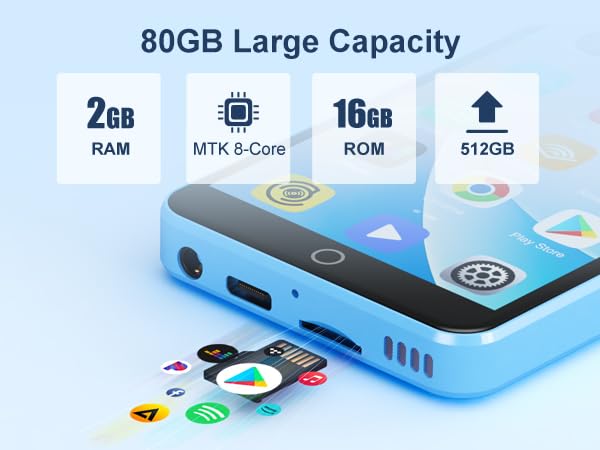 MP3 Player with Bluetooth and WiFi