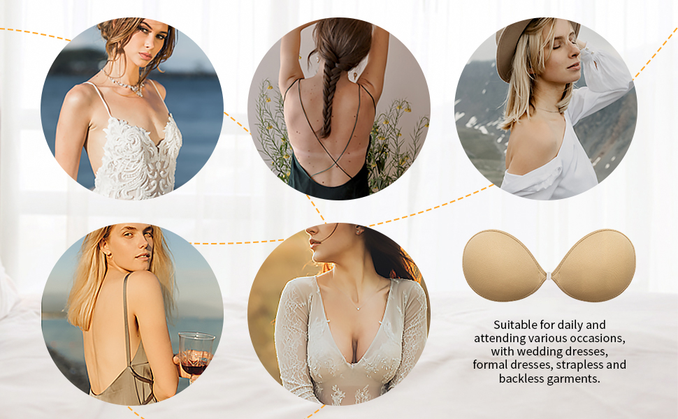 nude adhesive bra
