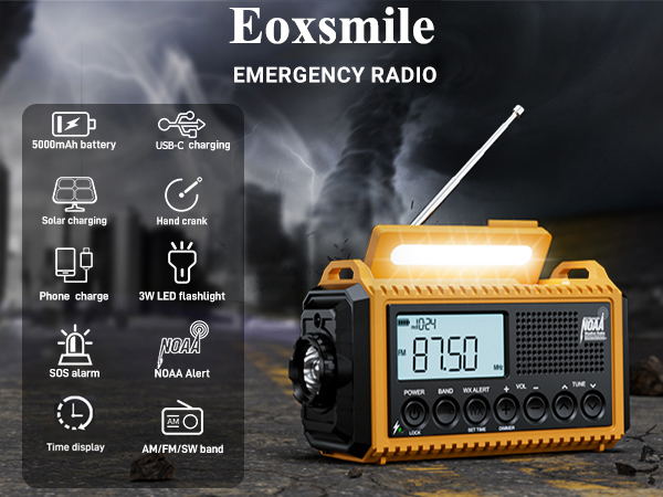 eoxsmile emergency radio