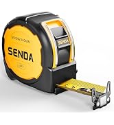 SENDA 26FT Tape Measure - 1.26In Wide Easy Read Measuring Tape Retractable with Nylon Coating, Du...