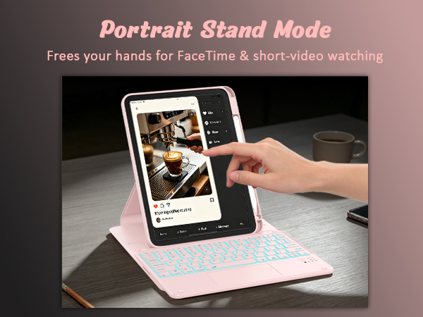 keyboard case for a16 supports portrait stand mode