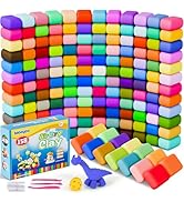 Ixiaoyoo Air Dry Clay 158 Colors, Modelling Clay for Kids, Ultra Light, Soft &amp; Non-Sticky, Modell...