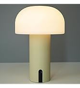 WEILAILUX Cordless Mushroom Table Lamp, Waterproof Shower Lamp, Battery Operated Table Lamp Recha...
