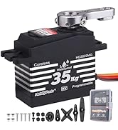 HobbyPark Waterproof 35KG High Torque Servo Motor Coreless Metal Gears Digital RC Steering Servo ...