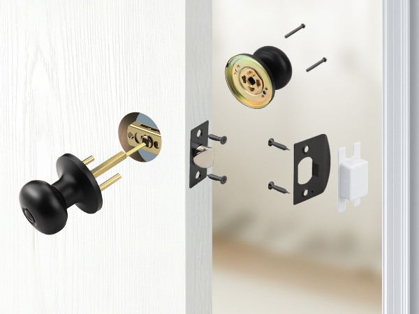 Black Door Knobs