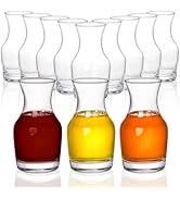 Acshio Set of 12 Wine Carafe Glass, 6 Oz Single Serving Mini Decanters for Individual Pours, Smal...