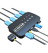 HDMI KVM Switch 4 Port - KVM Switch 4 Computers - USB KVM Switch for 4 Computers Share Keyboard M...