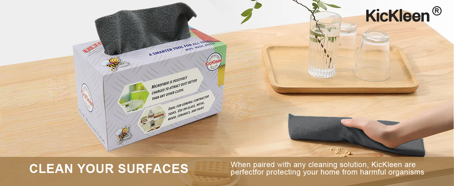 gray microfiber cleaning cloths
