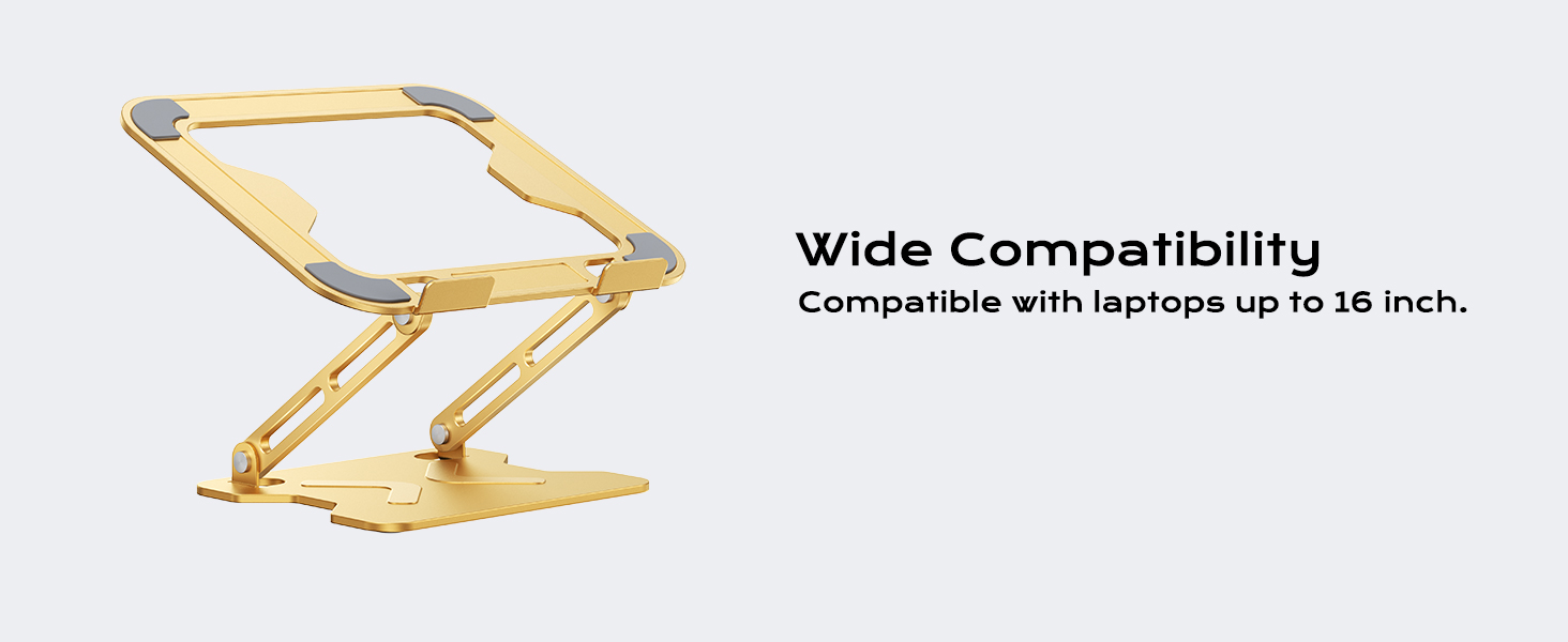 laptop stand gold