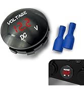 YAWUROU DC 12V 24V Car Voltmeter Gauge, LED Digital Display Voltage Monitor Indicator, Waterproof...
