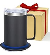 Zhenglu Coffee Warmer Mug Set for Desk, Self Heating Coffee Cup with Lid, USB Electric Coffee Mug...