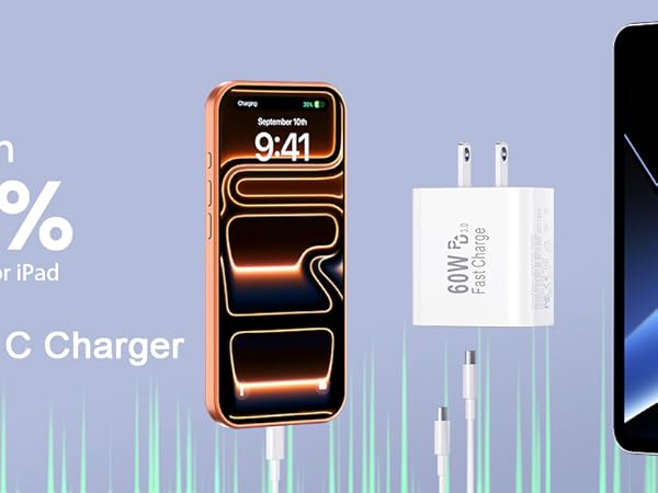 iphone charger usb c, super fast charger type c, 60w USB C FAST CHARGER