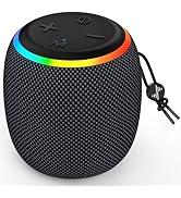 LENRUE Portable Bluetooth Speakers, Wireless Speakers with TWS, IPX5 Waterproof, Colorful Lights,...