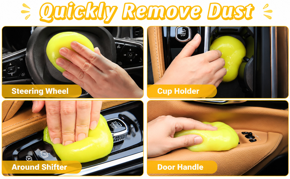 4-Pack Car Cleaning Gel, 5.6 oz Each, Universal Auto Cleaning Putty Slime