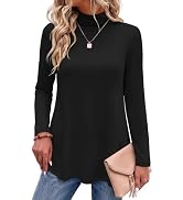 Zeagoo Long Sleeve Shirts for Women Turtleneck Work Casual Tunic Tops | Mock neck tops,long sleev...