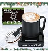 VOBAGA Mug Warmer &amp; Mug Set for Desk, Electric Coffee Cup Warmer with Temperature &amp; Timer Setting...