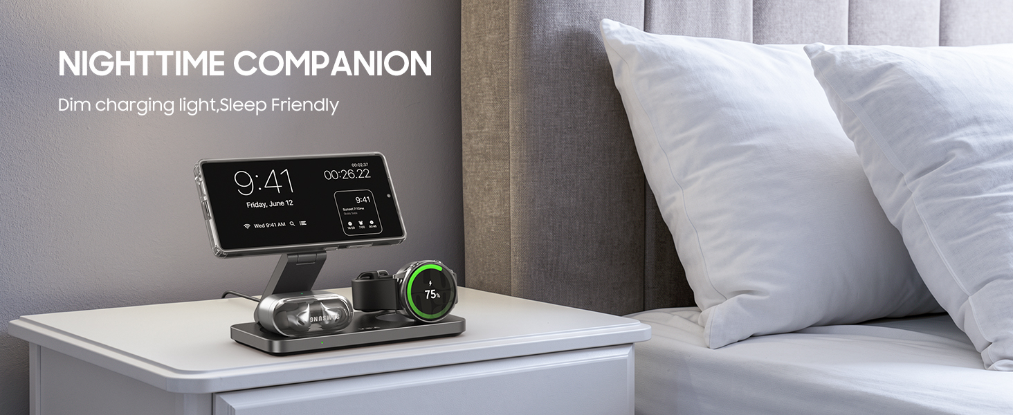 3 in 1 Foldable Magnetic Wireless Charging Station for Samsung