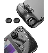 JSAUX Skin Stickers Set for Steam Deck - Anti-Slip Grip, Touchpad Protector, Thumb Grip Caps & Fr...