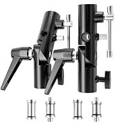EMART Camera Flash Bracket H Type Mount with Umbrella Softbox Holder, 180° Swivel Adjustable Meta...