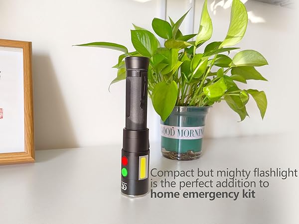MML-2002 self defense flashlight rechargeable alarms USB C COB light