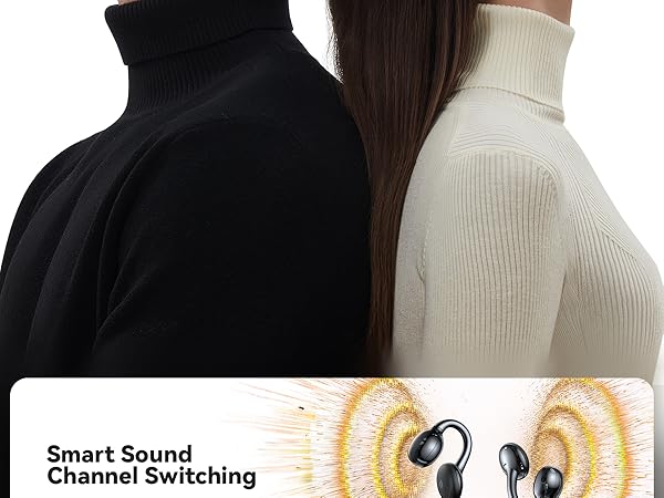 clip on earbuds open ear headphones wireless bluetooth