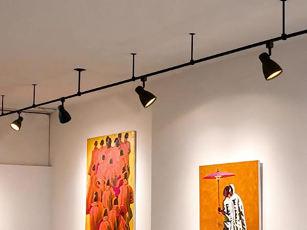 mirrea 5-Color Zoomable H-Type Black Track Lighting Heads, 13.5W LED, 2700K-5000K Adjustableck of 6