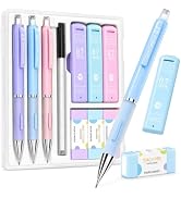 Four Candies 0.7mm Cute Mechanical Pencil Set, 3-Pack with Storage Case | 360 Leads, 3 Erasers+9 ...