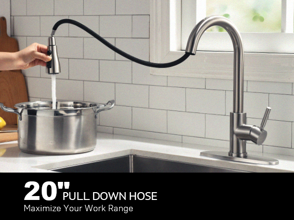 Kitchen Sink Faucets with Pull Down Sprayer 1