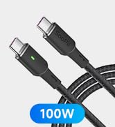 SOOPII 100W PD USB C to USB C Cable, [4ft] Type C Cable with Smart LED Indicator for lPad Air/lPa...