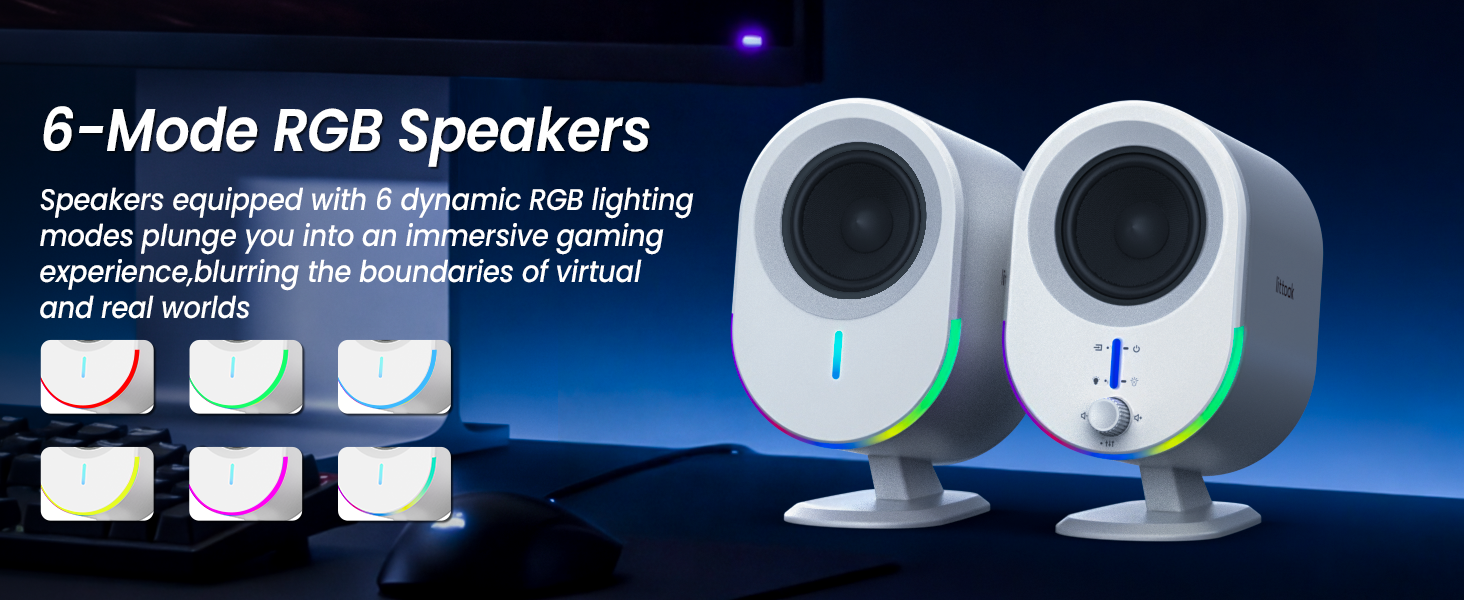 6 mode RGB lights speakers