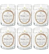SOUL STICKS 6 Pack Smudge Lites Votive Candles | 960 Grams Decor Spa Candles | 12-Hour Burn Time ...