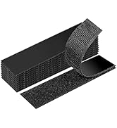 Heavy Duty Hook and Loop Tape Strips with Adhesive Back, 20 Pcs (10 Sets), 1"x4", Strong Double-S...