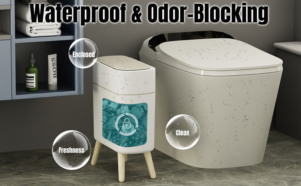 automatic trash can bathroom
