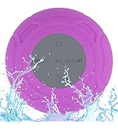LUKADER Waterproof Bluetooth Shower Speaker Portable Wireless Water-Resistant Speaker Suction Cup...