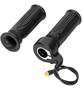 AaiLucky 20X Full Twist Throttle for Ebike, WuXing 12V-72V Throttle Grip with 3 PIN Male Waterpro...