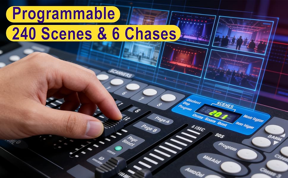 Programmable 240 Scenes &amp;amp; 6 Chases