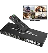 MT-VIKI HDMI KVM Multiviewer w/Audio, 4K@30Hz Quad-View HDMI Multiviewer, Support Keyboard Hotkey...