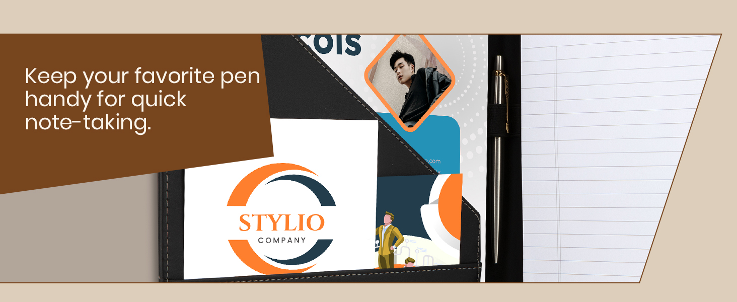 Non-zip padfolio (base model)-Black