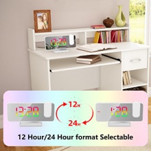 Projection Wall Clock with 12/24 H Time Format &amp; DST