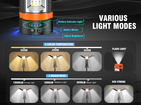 camping lights with stand