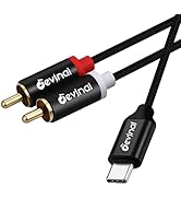 Devinal USB C to RCA Audio Cable, Type C to Dual RCA/Phono TRS Stereo Cord Adapter Y Splitter for...