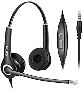 Callez 3.5mm Cell Phone Headset with Microphone Noise Cancelling for iPhone Samsung Smartphones T...