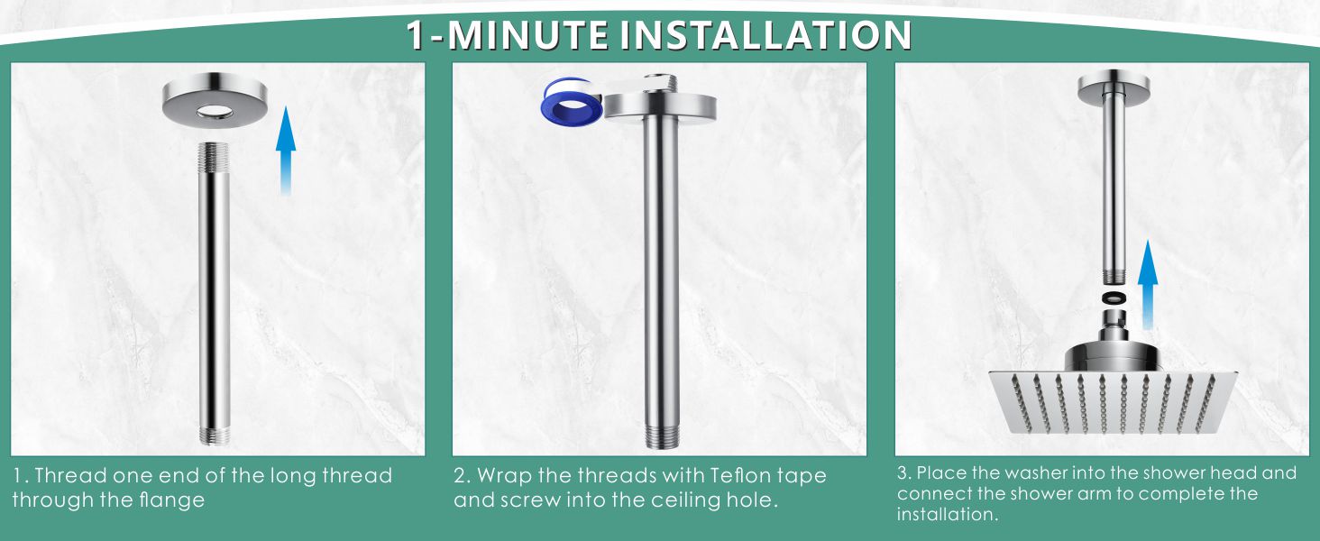 Shower Arm with Flange