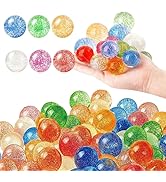 Winbar 24 PCS Children's Flash Bouncing Balls, 32mm 6-color rubber bouncing balls Colorful Flash ...