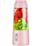 Portable Blender for Shakes and Smoothies Juicer Machines for Citrus Personal Blender with 4 Blad...