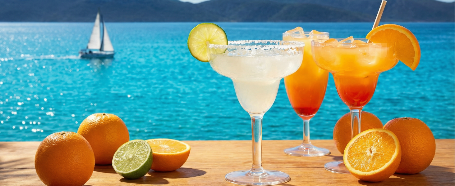 Acrylic Margarita Glasses with Stem