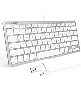 TECKNET Wired Keyboard for MacOS Devices with Dual Interface, Slim Mac Keyboard, Comfortable Ergo...