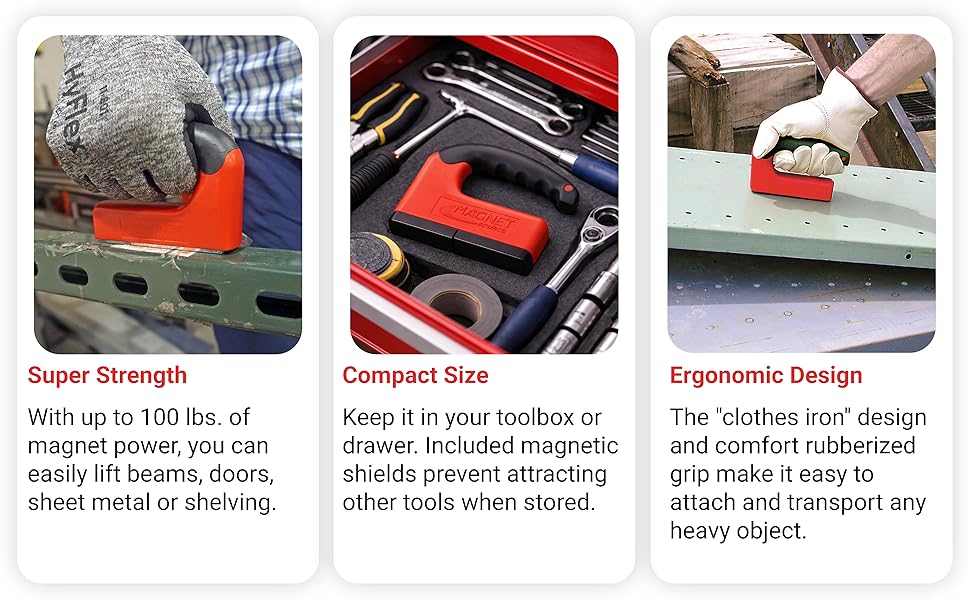 Red Magnet with Ergonomic Handle